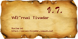 Várnai Tivadar névjegykártya